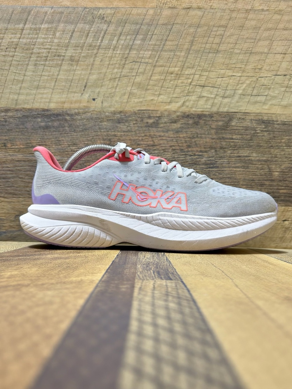 Hoka One One Mach 6 Pale Dusk Gull Athletic Training Gym Running Shoes Size 11B